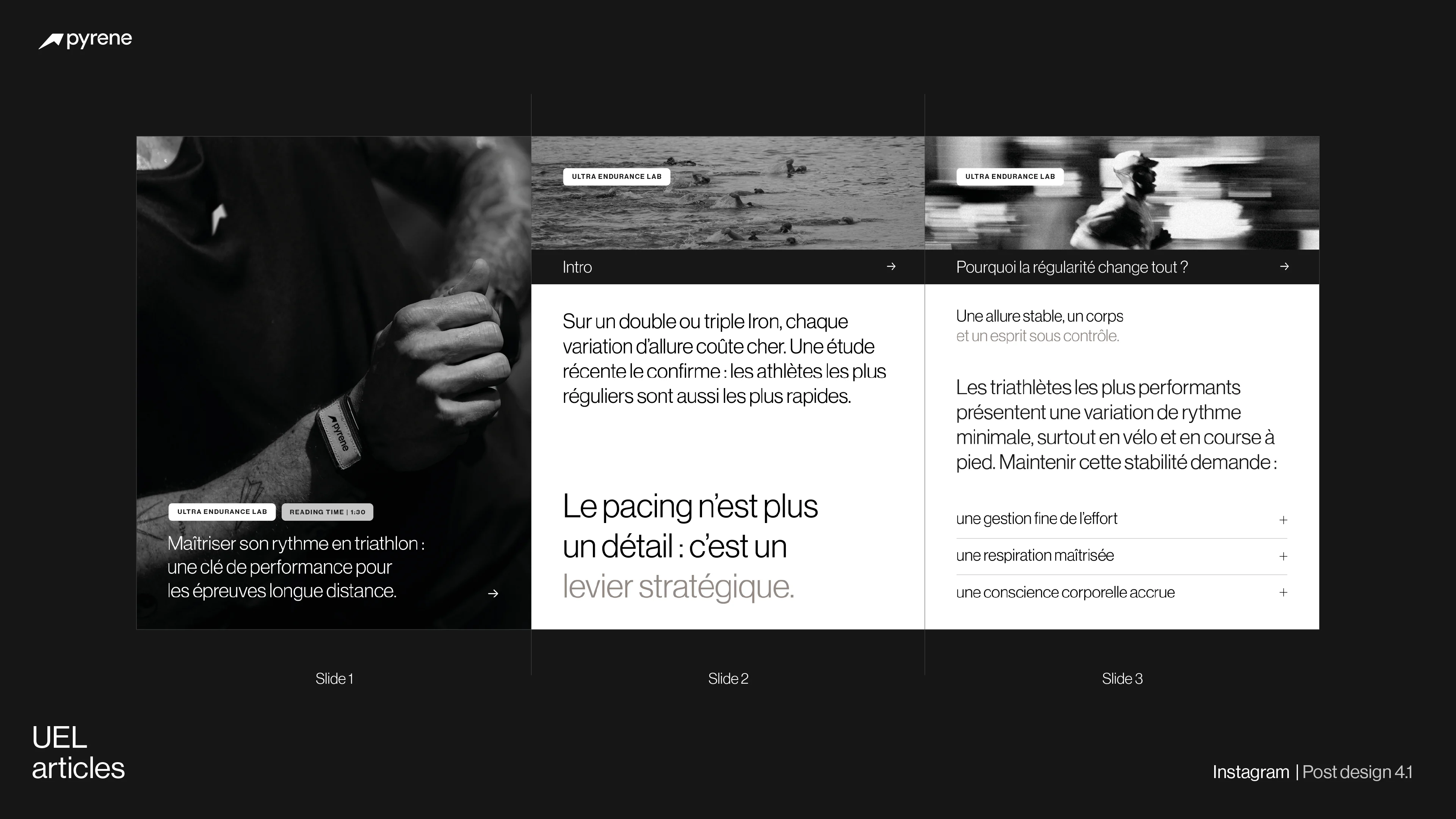 Pyrene® Instagram story — résultats de course et données performance